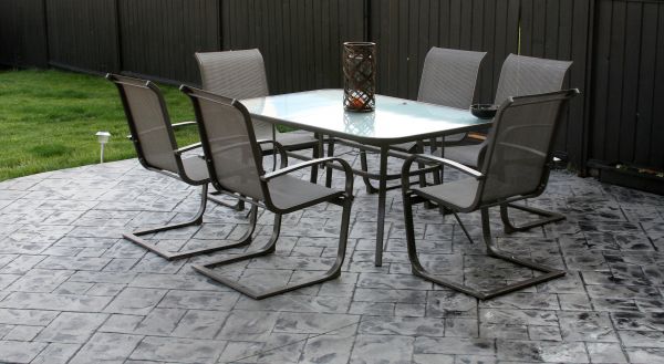 Backyard Concrete Stamping in Chico